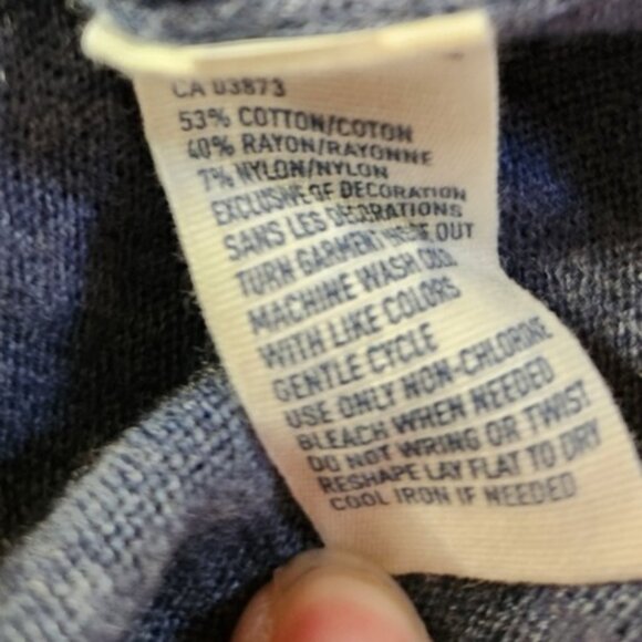 Sweater American Eagle Outfitters Womens Striped Long Sleeve Knit Top Blue M - Picture 4 of 7